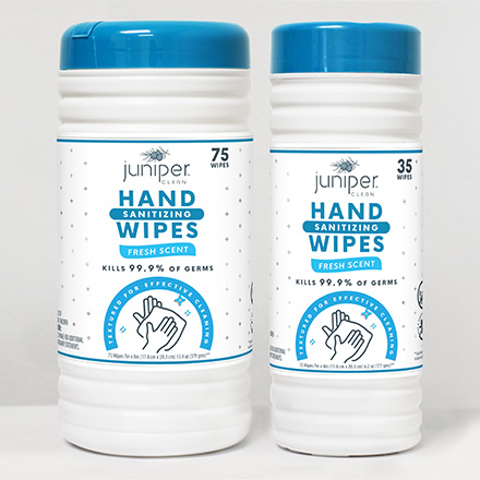 Juniper Clean Hand Sanitizing Wipes